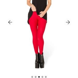 Matte red leggings